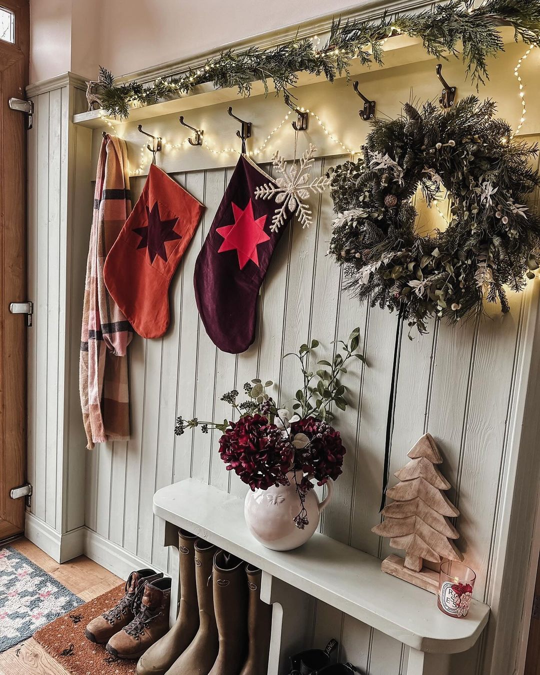 Decorate an Entryway with Stockings