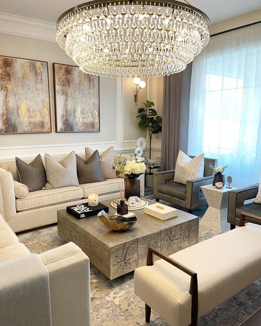 Elevate the Room with a Luxurious Crystal Chandelier