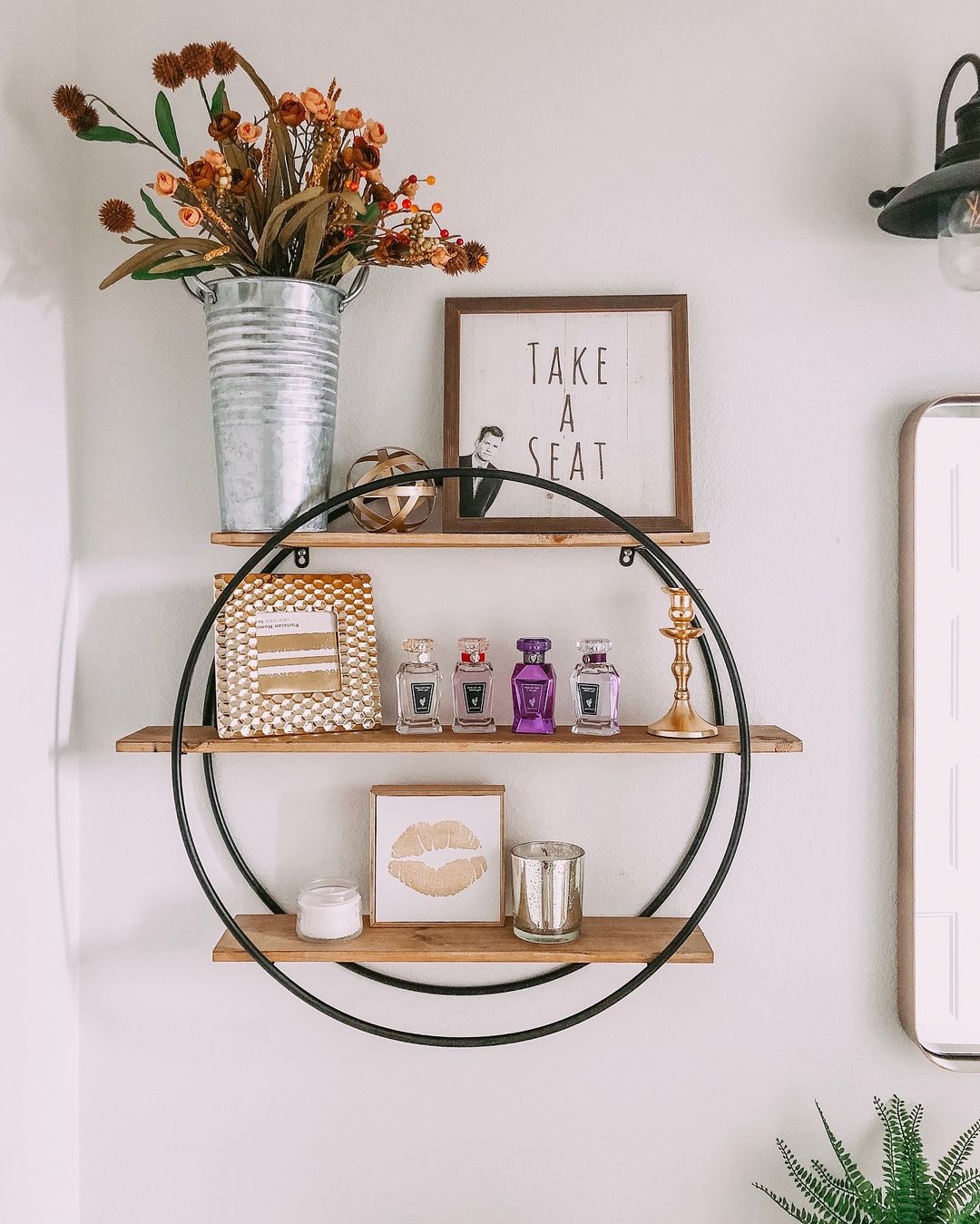 Vintage Charm with Floating Shelves