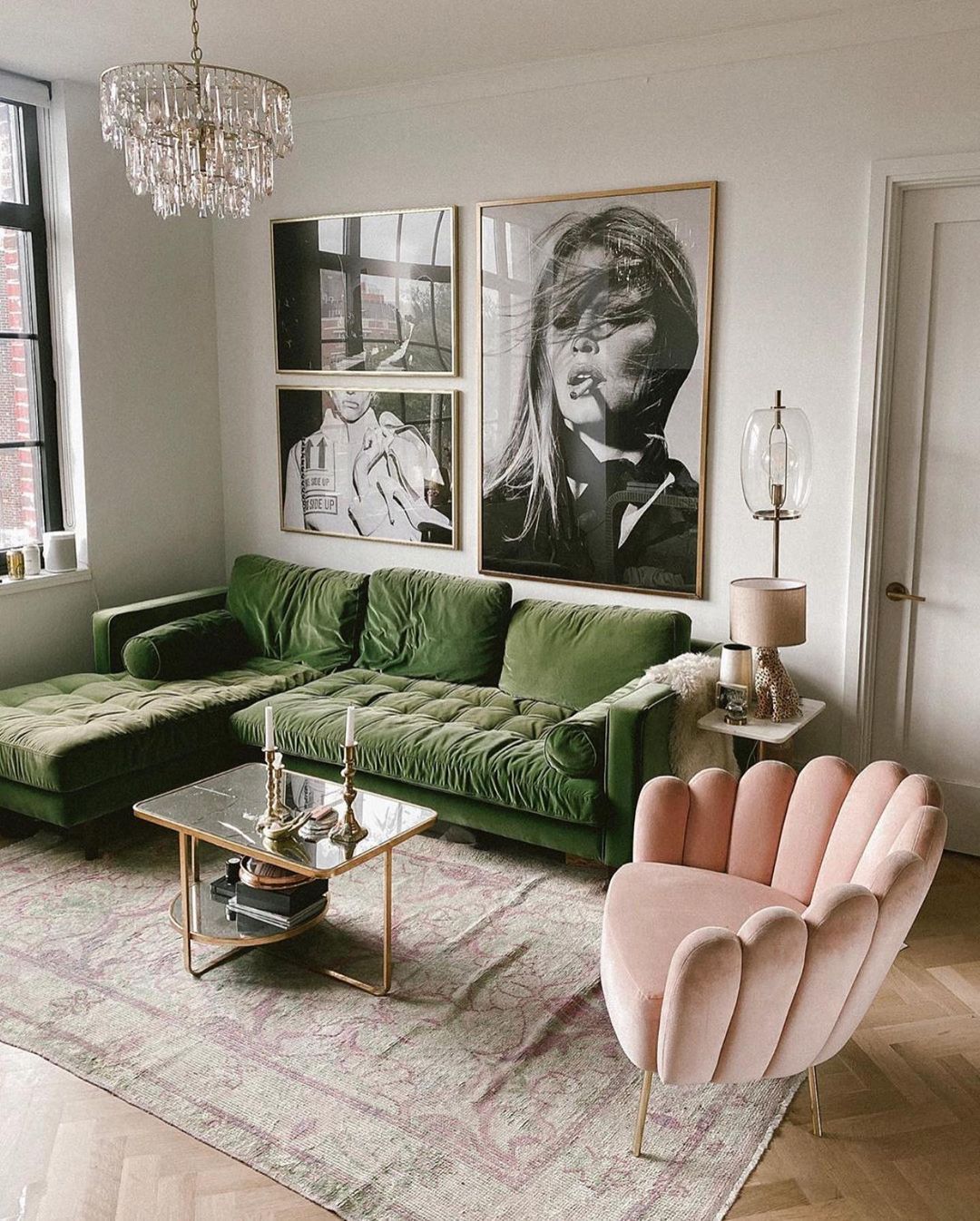 Add Glamour with Statement Art and Pink Accents