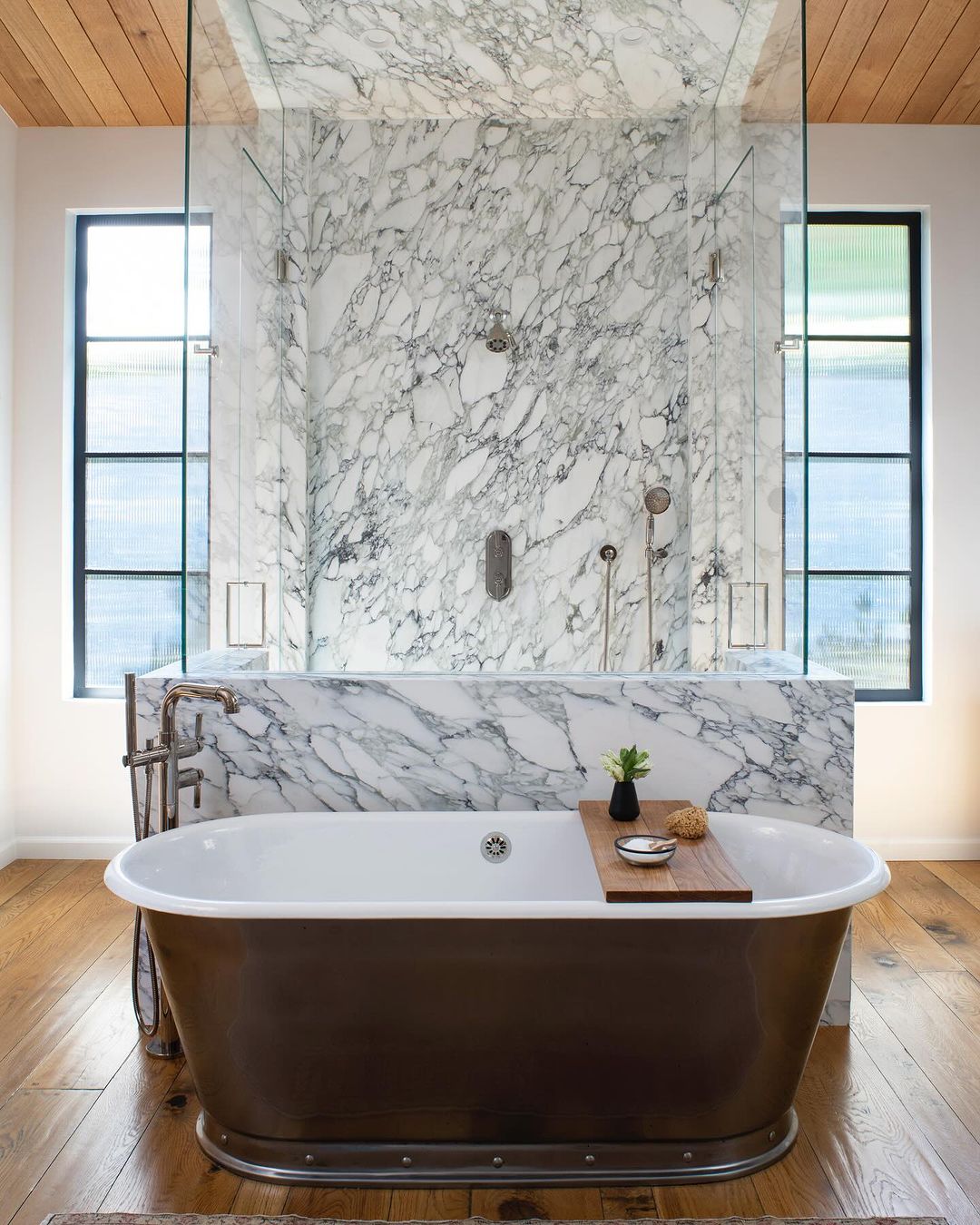 Enhance Modern Bath Design with a Sleek Wooden Tray