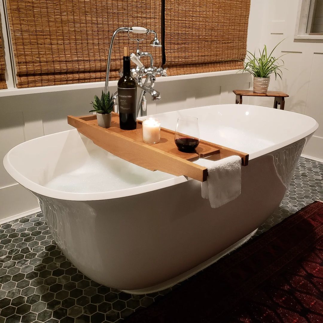 Unwind with a Luxury Wooden Bath Tray