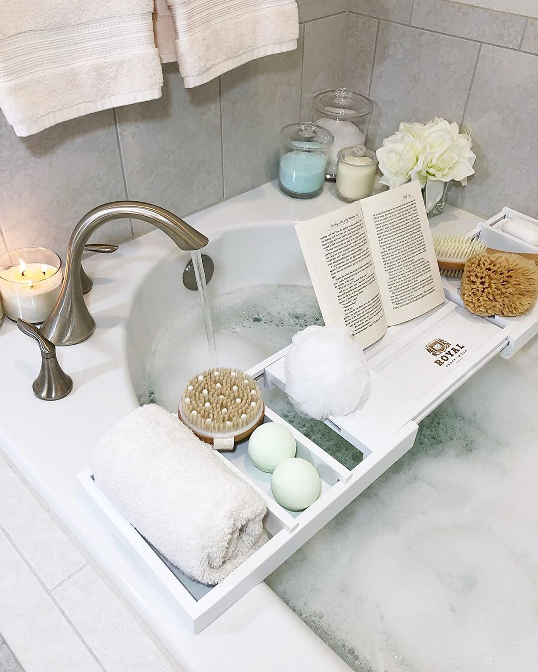 Organize Your Bath Essentials with a Stylish White Tray