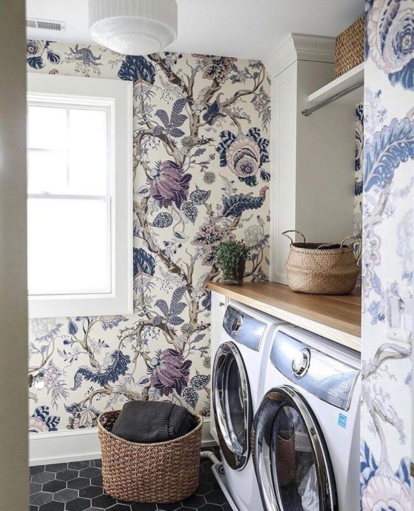 30 Beautiful Laundry Room Wallpaper Ideas You Will Love