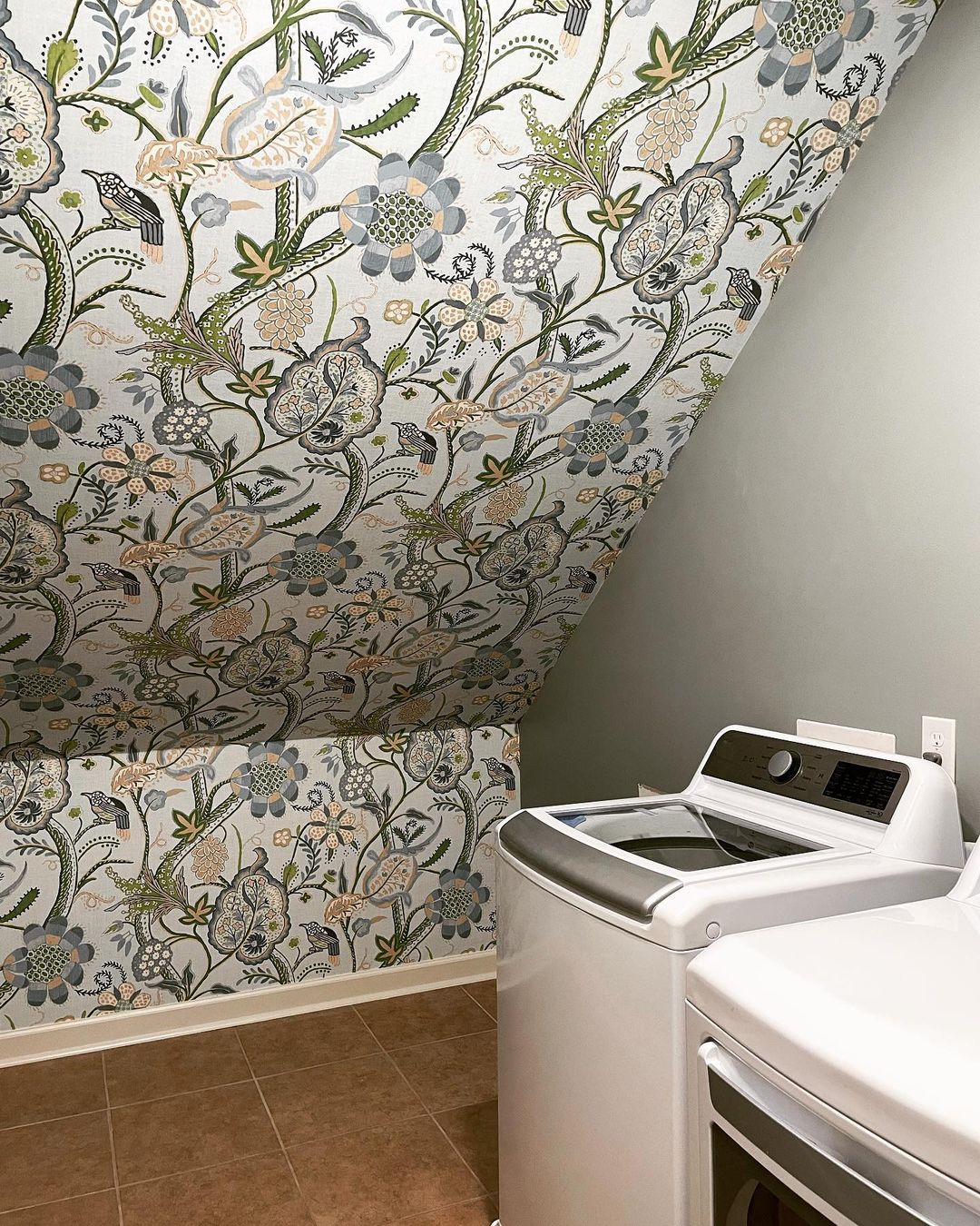 Floral Patterns for an Attic Laundry Room