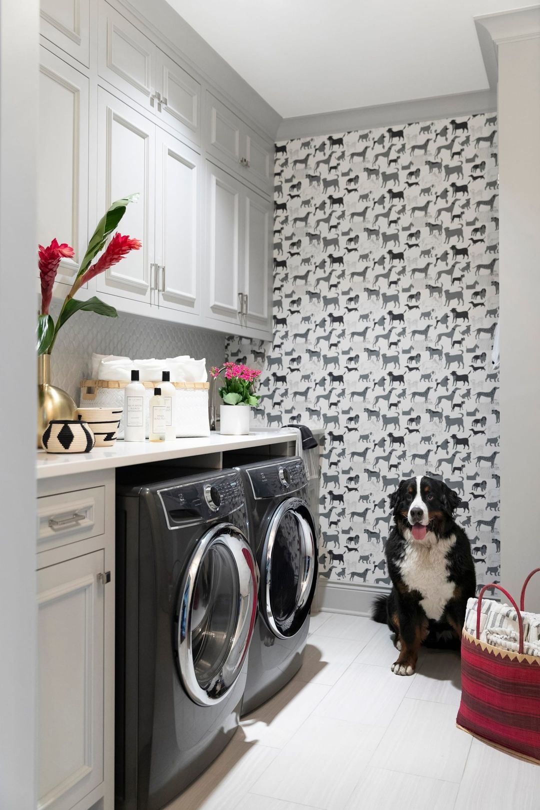 Playful Pups for a Fun Laundry Room