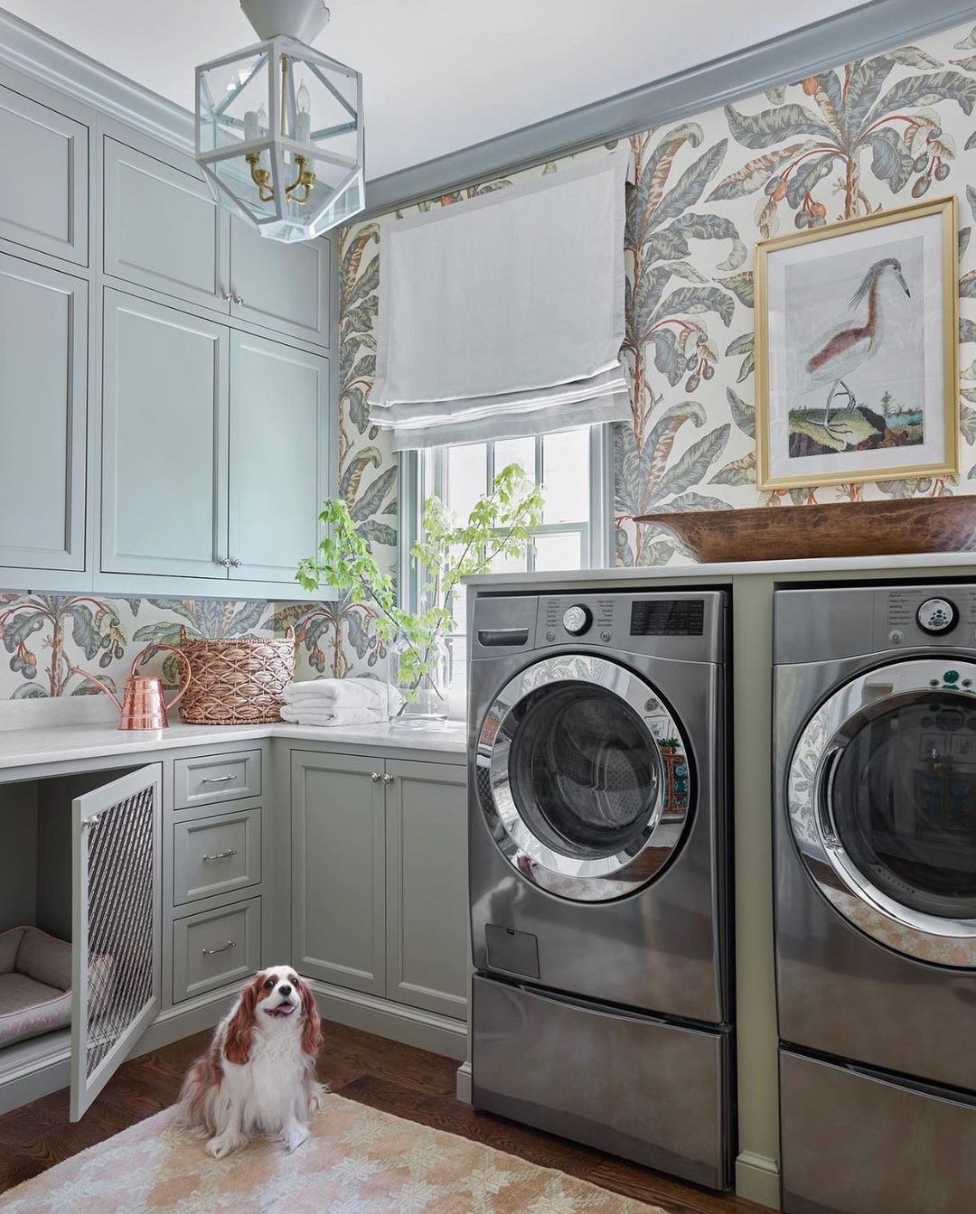 Nature-Inspired Elegance in the Laundry Room