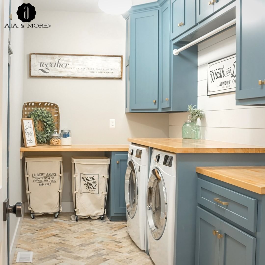 Combine Color and Function in a Shiplap Laundry Room