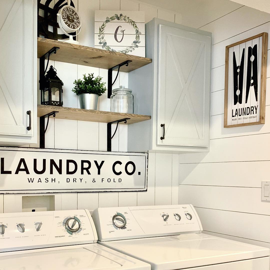 Infuse Character with Decor in a Shiplap Laundry Room