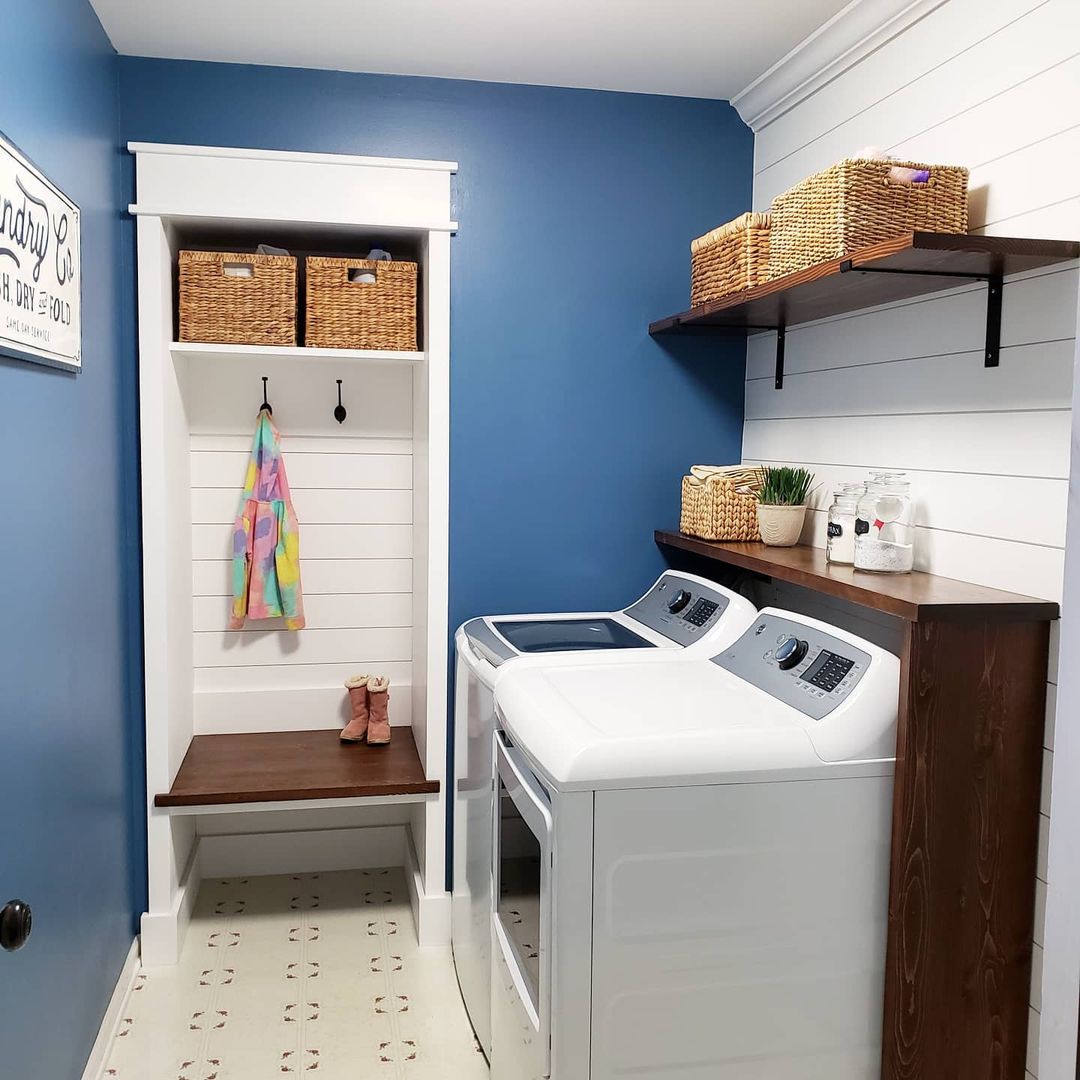 Create a Functional Shiplap Laundry Nook