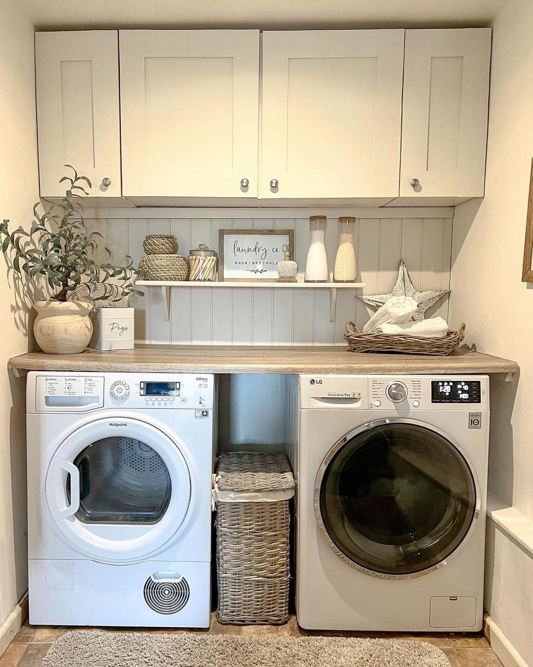 Optimize Storage in a Shiplap Laundry Room