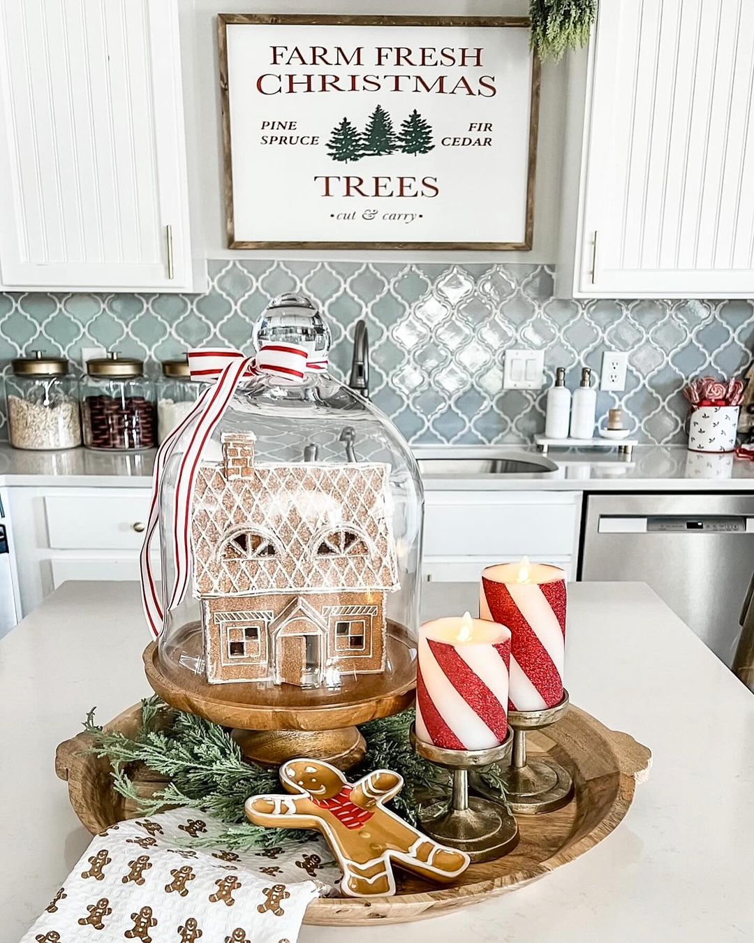 Festive Gingerbread Display for Holiday Cheer