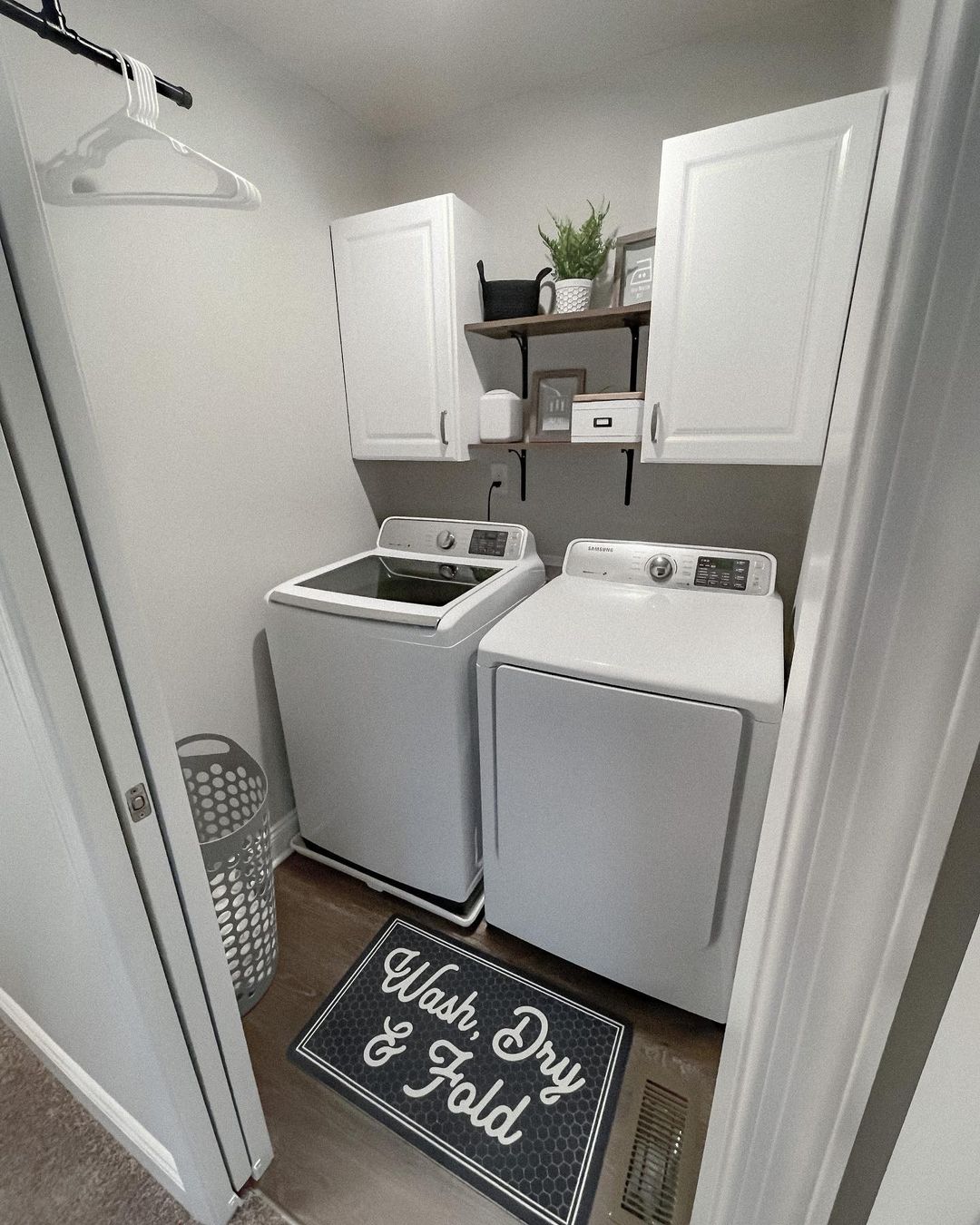 Efficient Laundry Room with Practical Storage