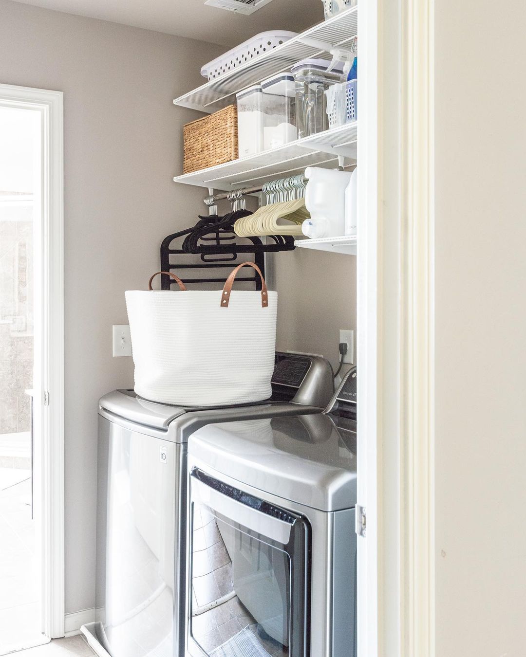 Compact Laundry Room with Smart Storage Solutions