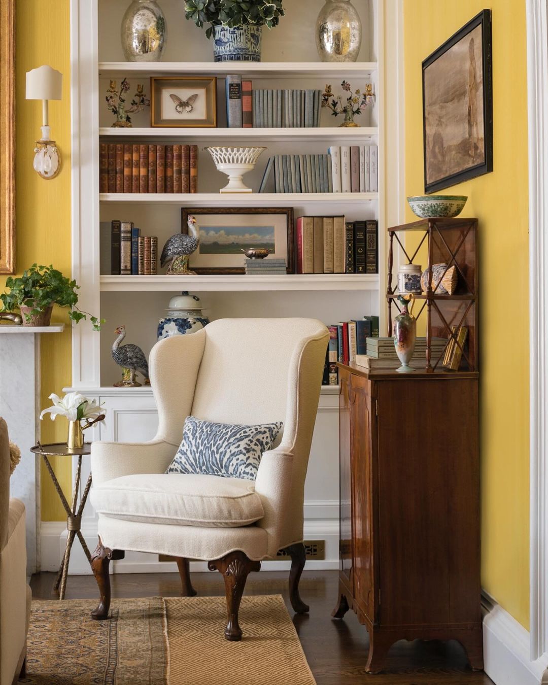 Classic Reading Corner with Vintage Charm