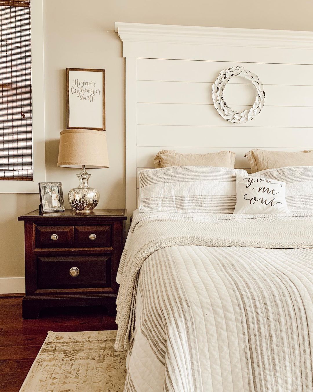 Simple and Elegant Shiplap Headboard