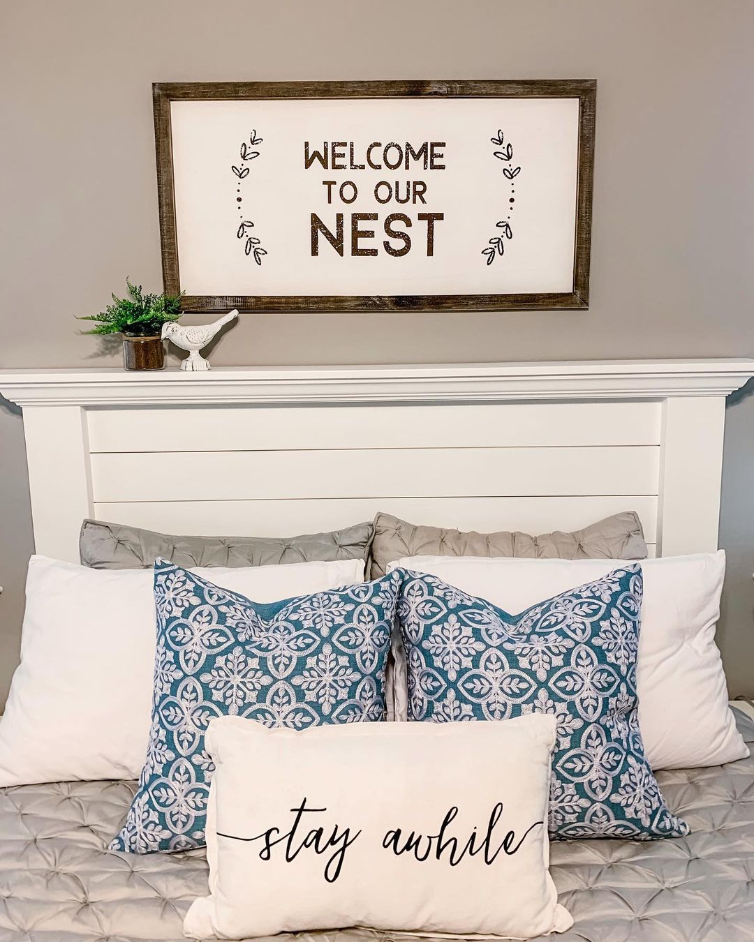 Welcoming Shiplap Headboard