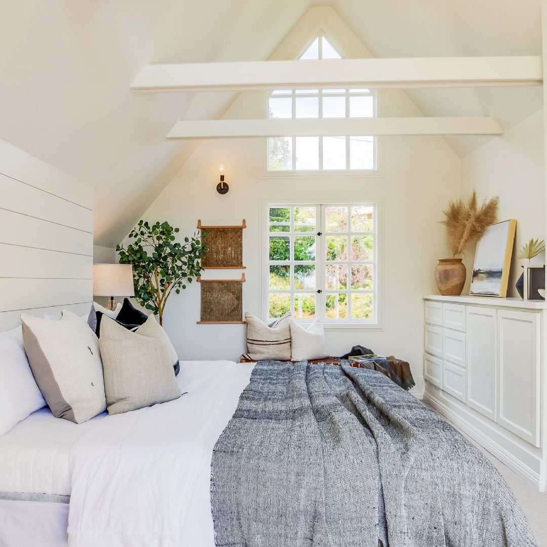 Bright and Airy Shiplap Headboard