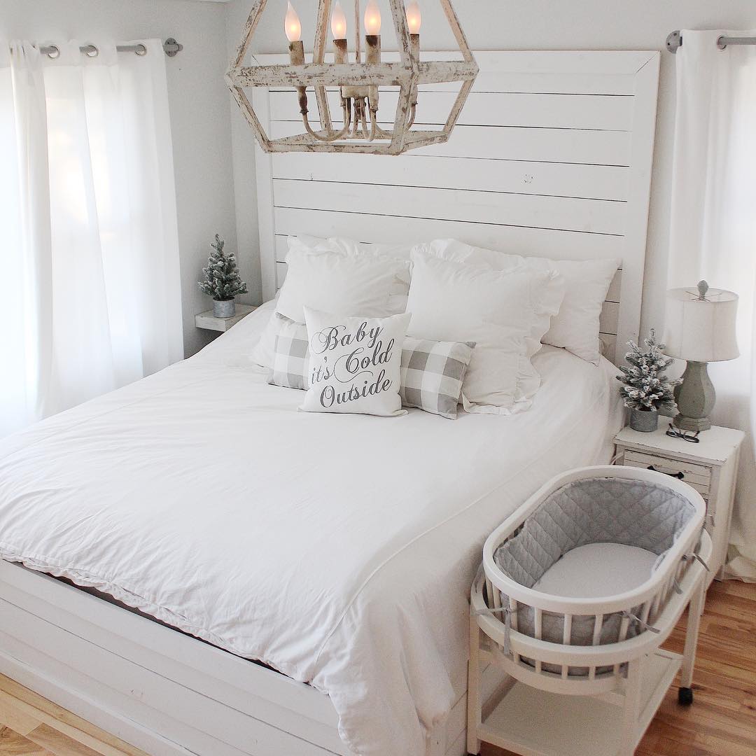 Cozy Winter Shiplap Headboard