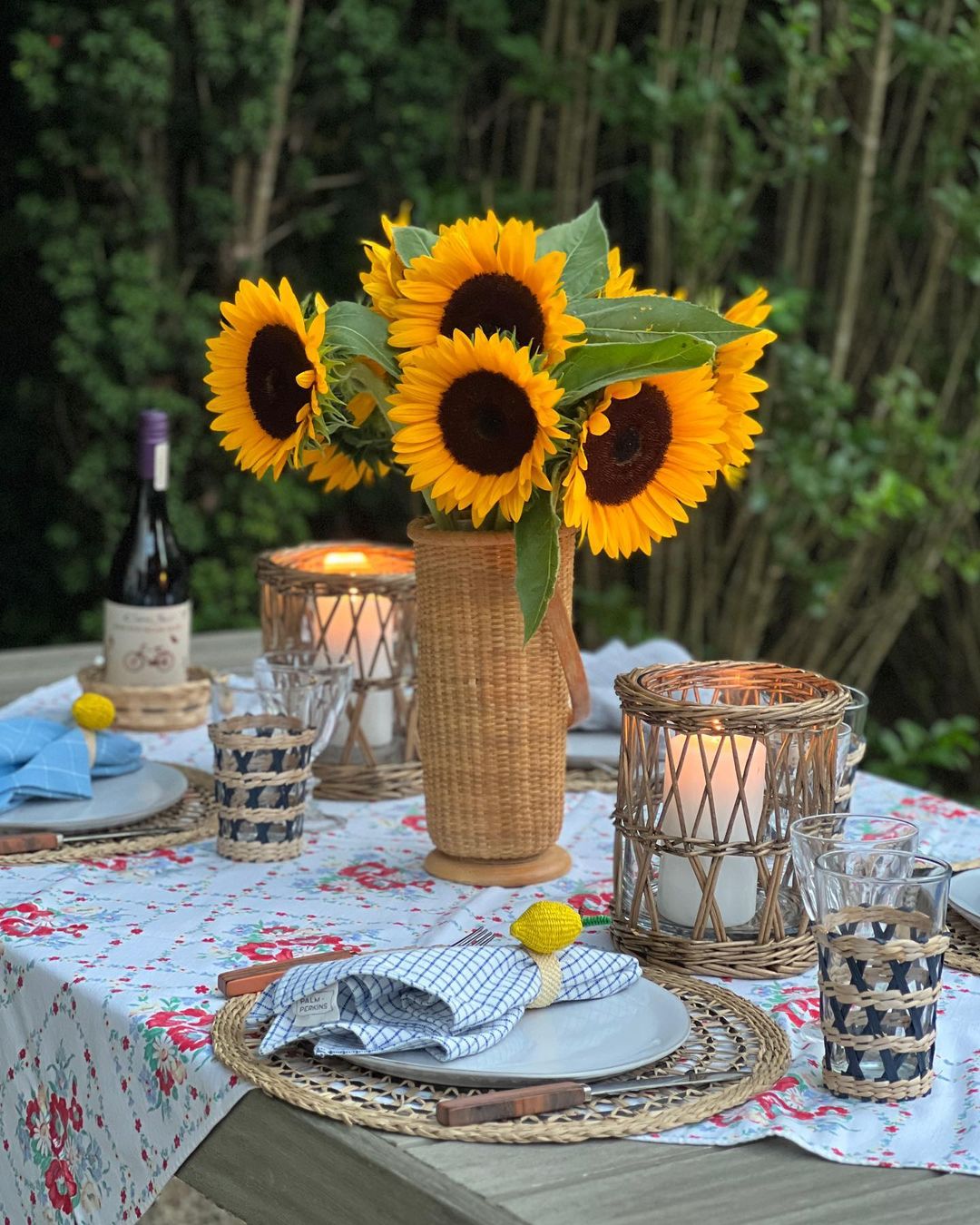 Rustic Sunflower Summer Table Decor