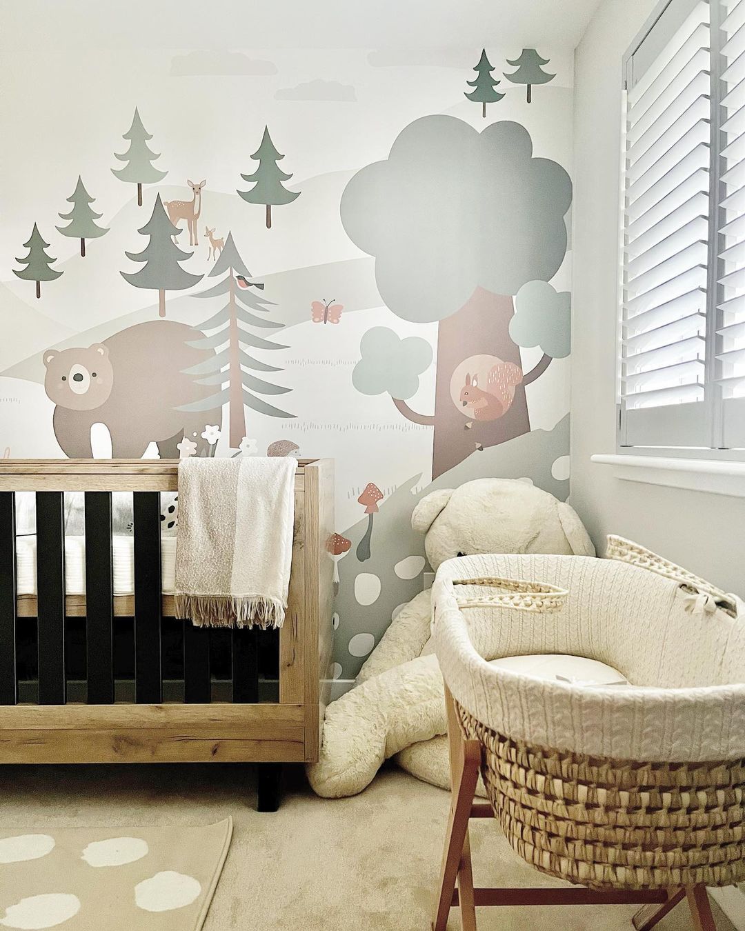 Create a Scenic Woodland Nursery with Mural Art