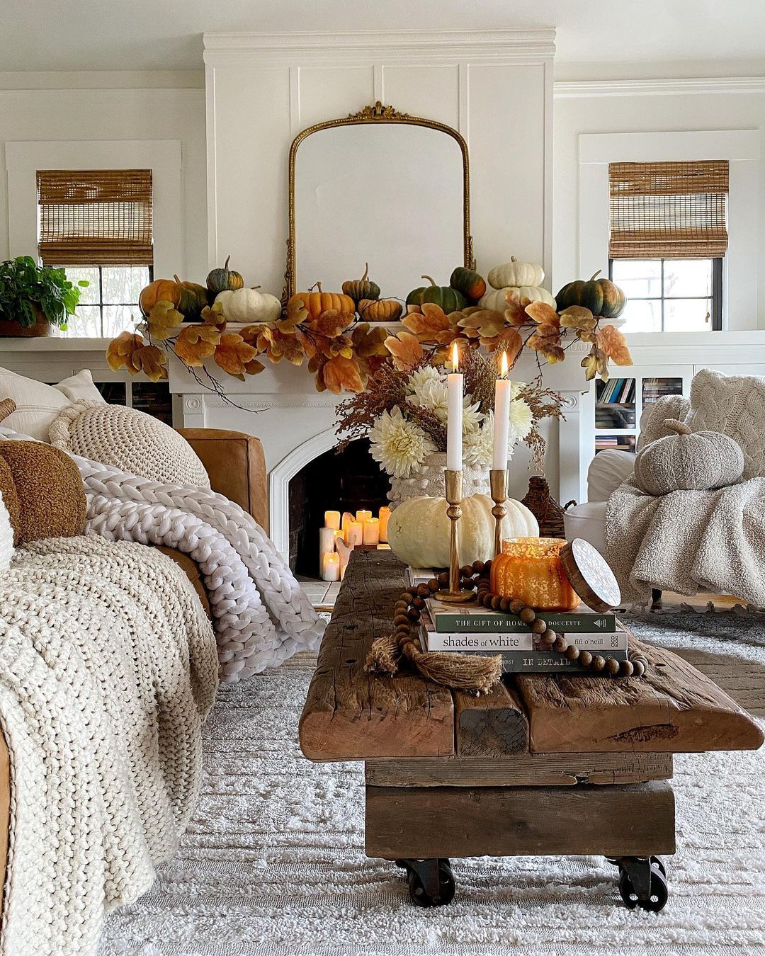 Rustic Autumn Elegance with Candles