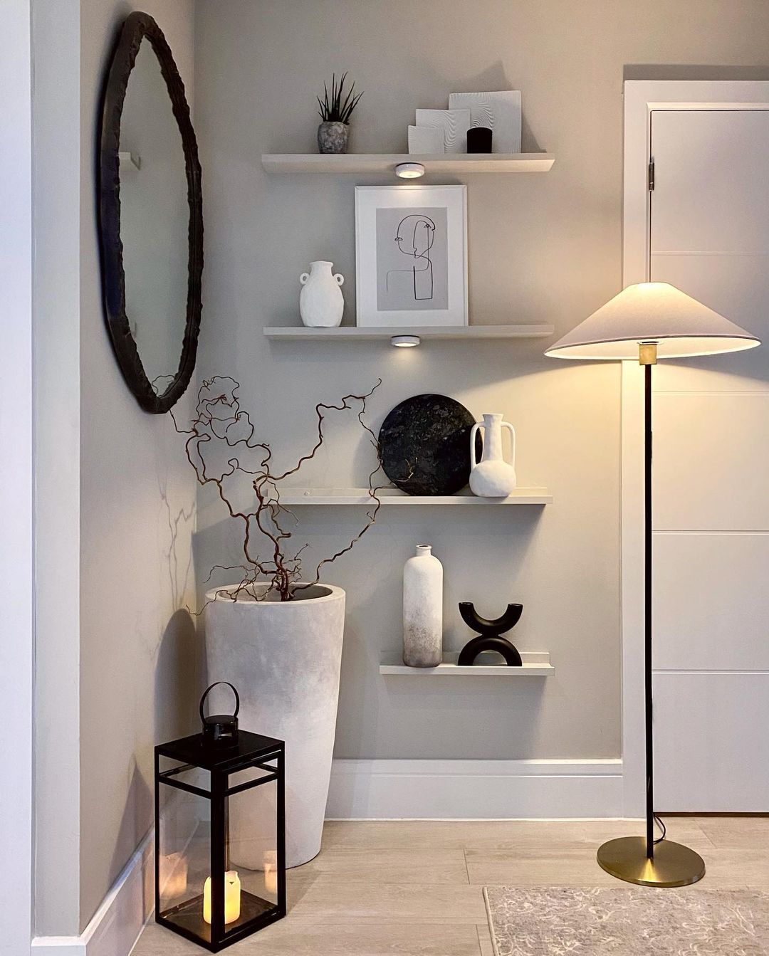 Stylish Floating Shelves for Corner Decor