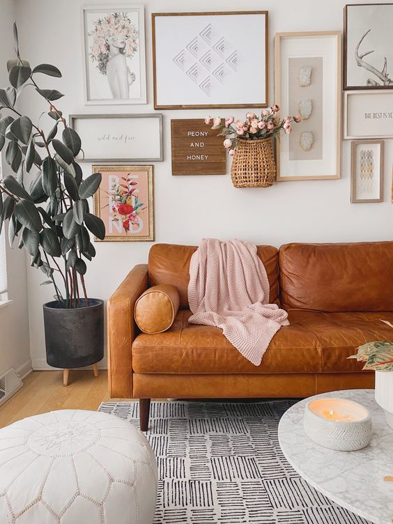 Create a Cozy Gallery Wall with a Tan Couch