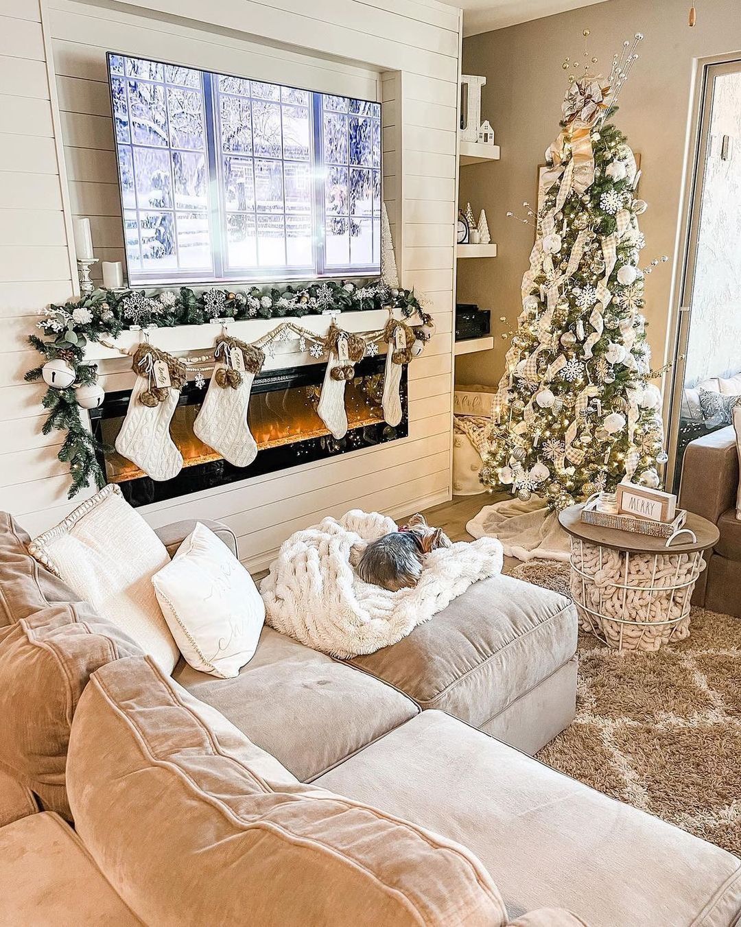 Create a Cozy Holiday Retreat with a Slim Christmas Tree and Fireplace Decor