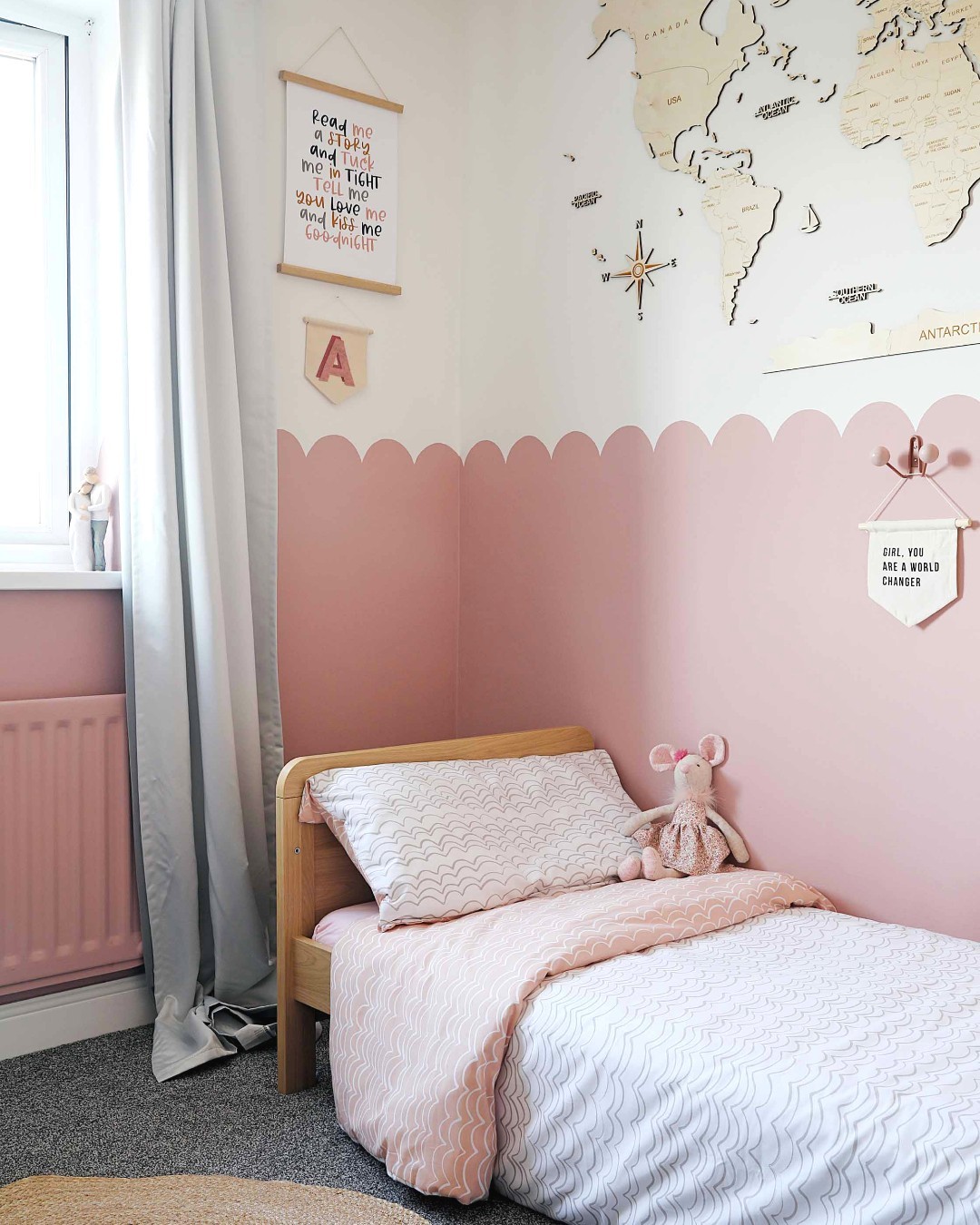 Modern Pink Toddler Room