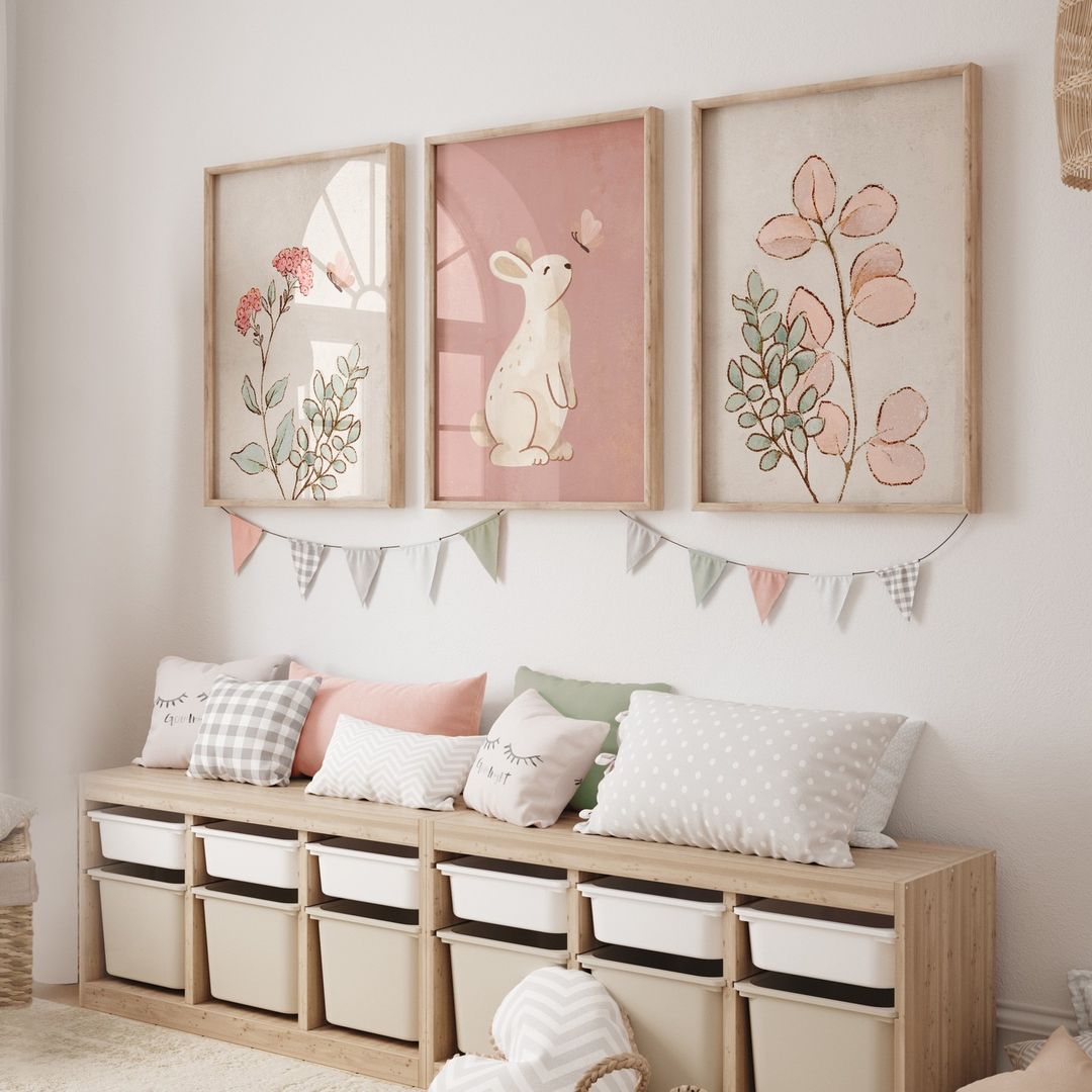 Charming Pink Nursery Storage