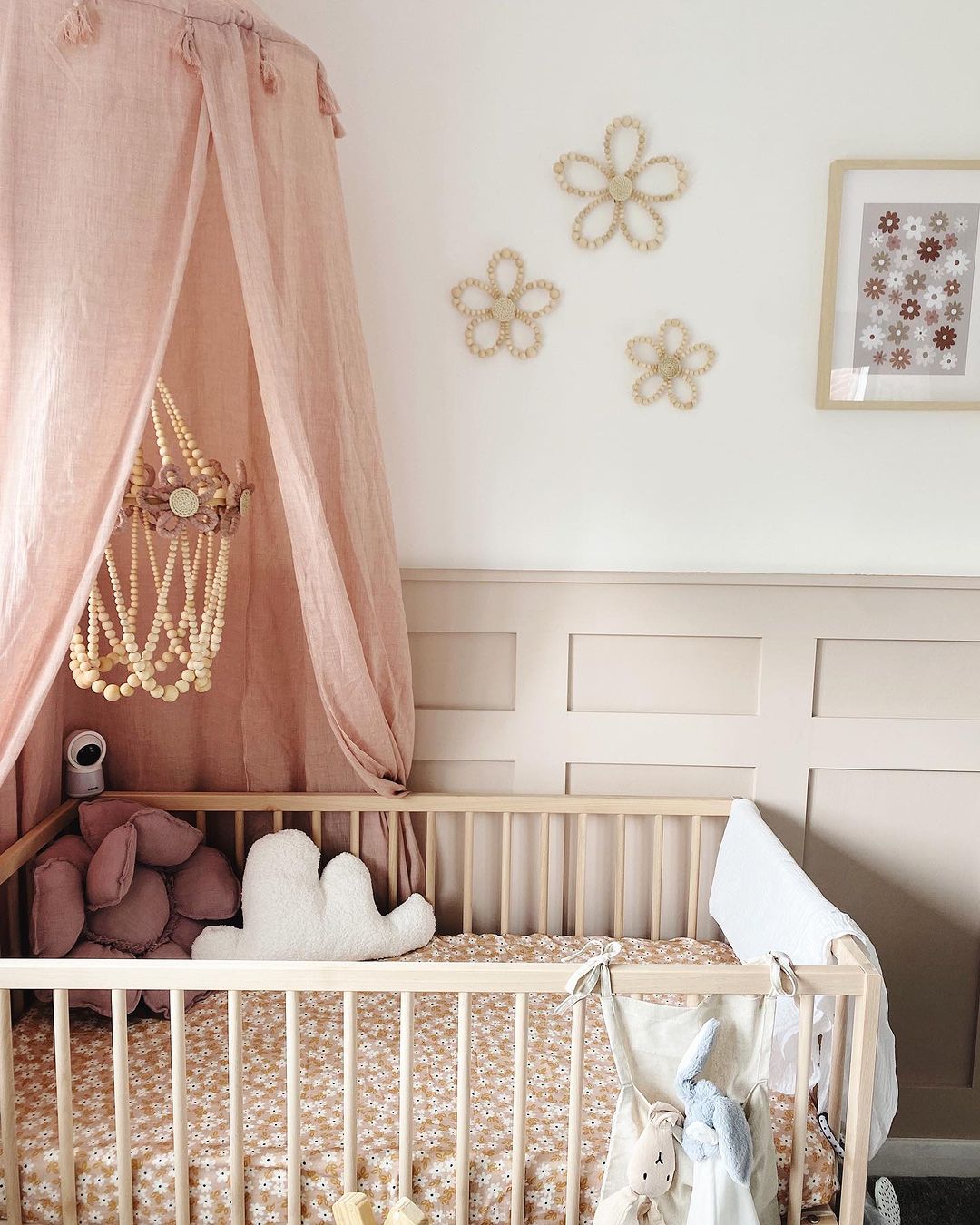 Rustic Pink Nursery with Boho Vibes