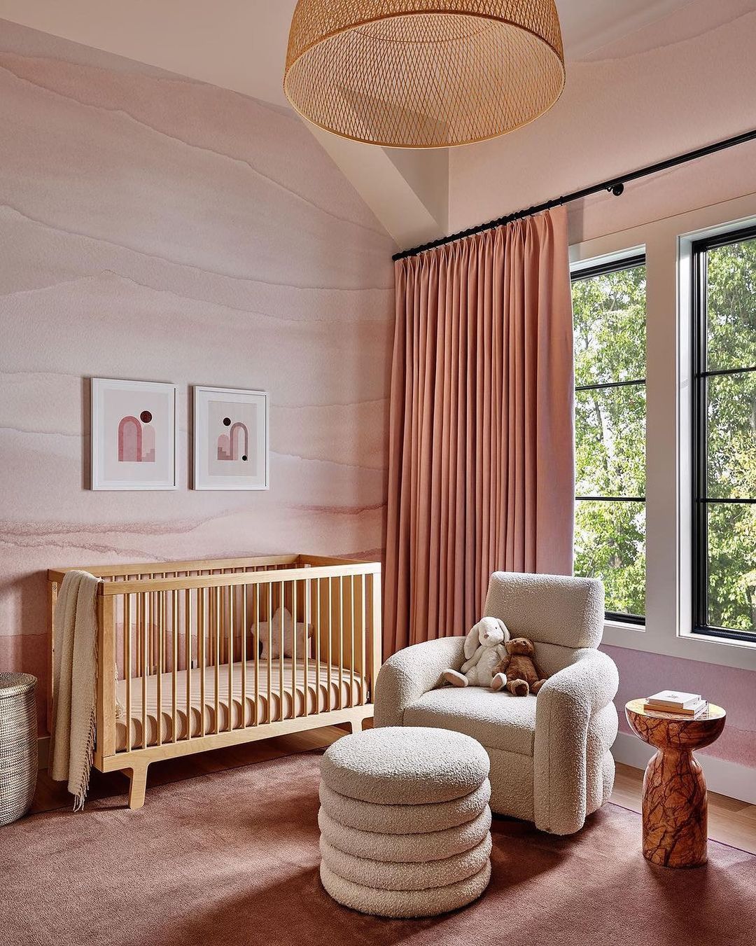 Modern Pink and Neutral Nursery