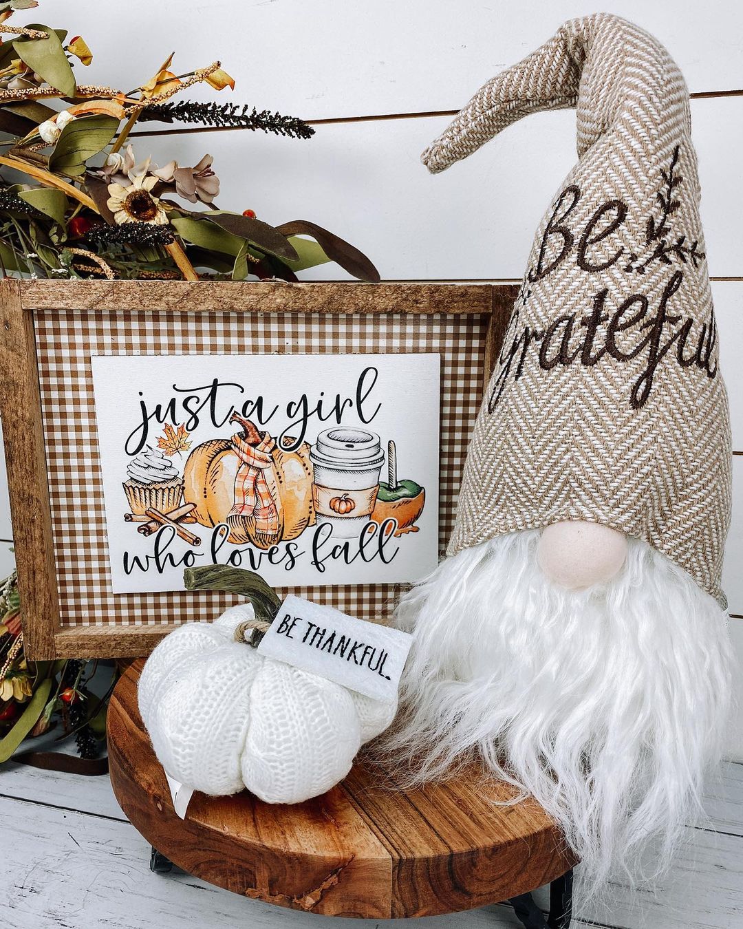 18. Charming Boho Fall Gnome Display