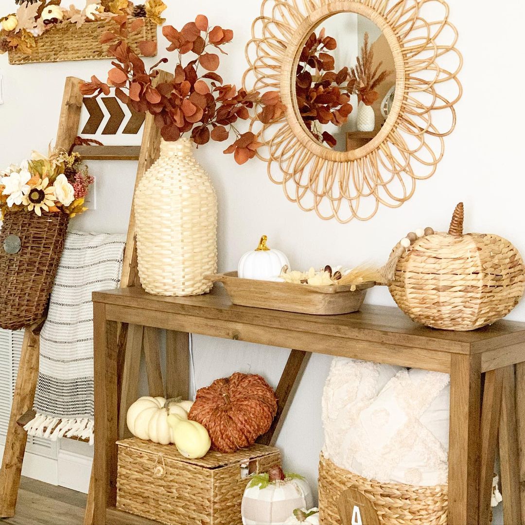 4. Natural Elements for a Boho Fall Console Table