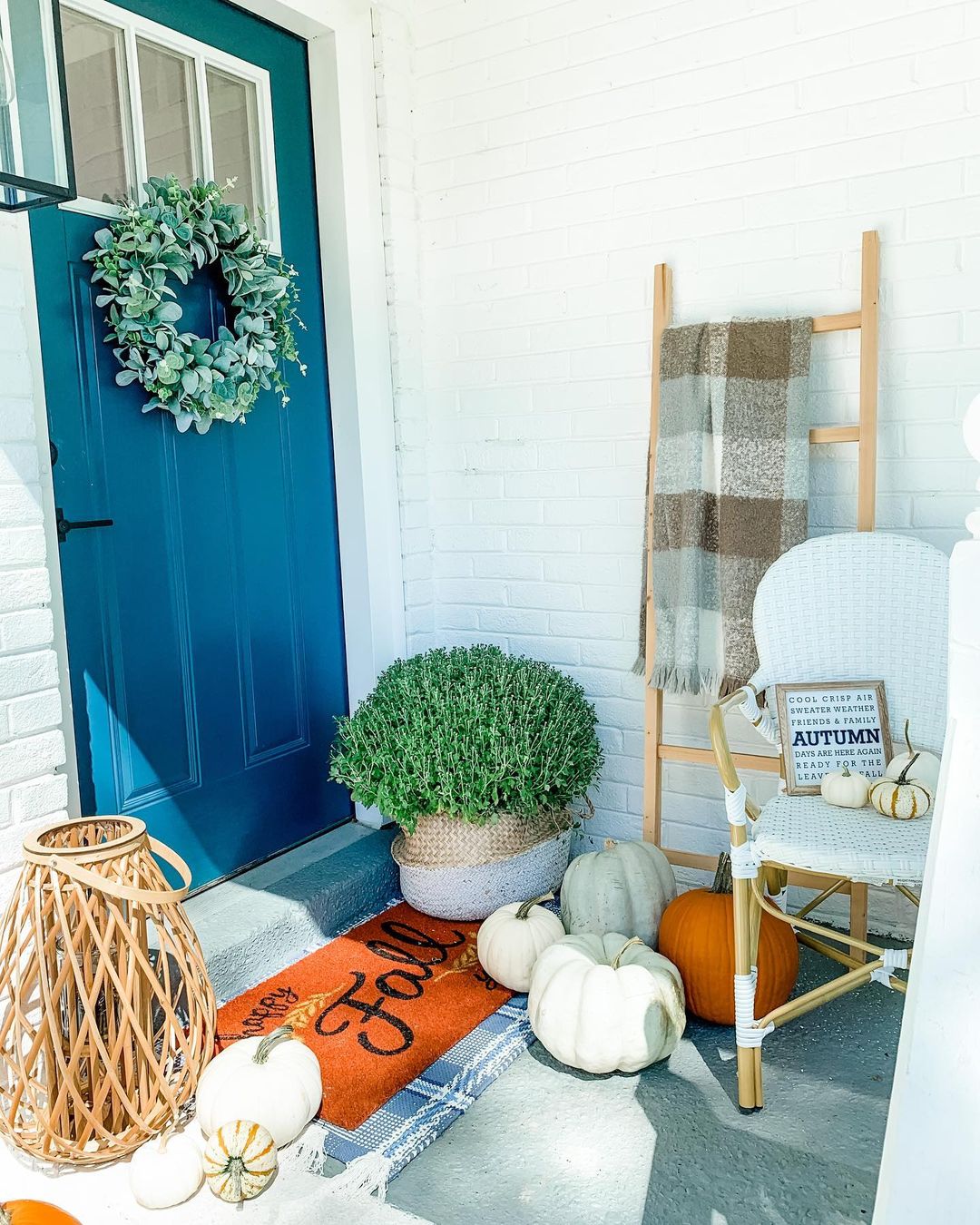 5. Bright and Breezy Boho Fall Entryway