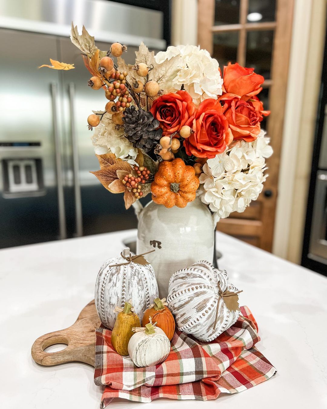 Warm and Inviting Fall Floral Display