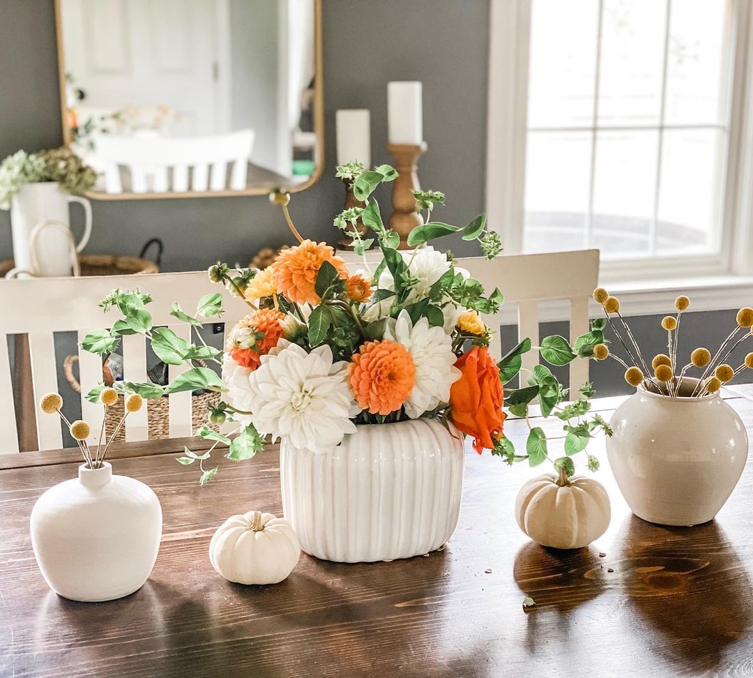 Fresh and Bright Autumn Floral Arrangement