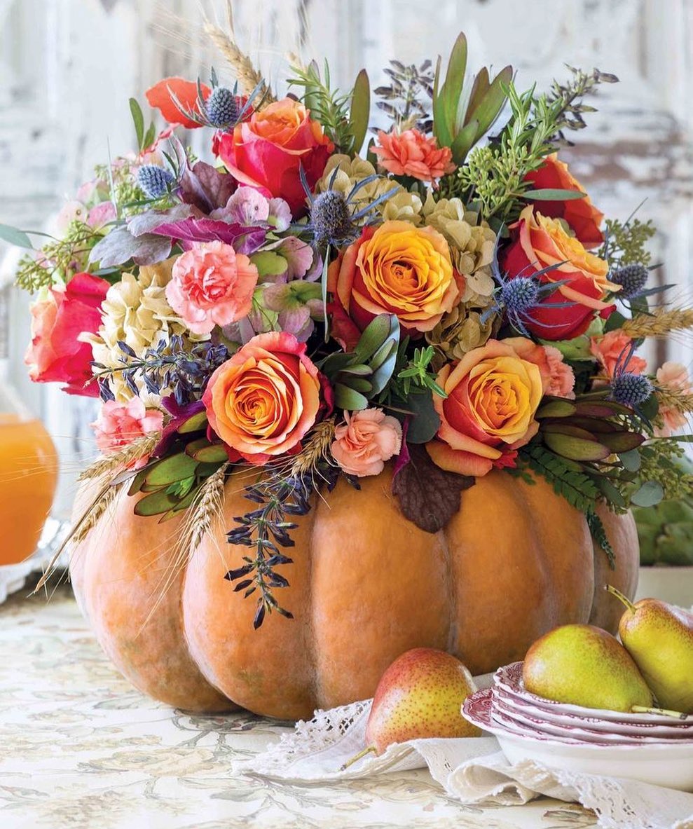 Harvest Pumpkin Floral Arrangement