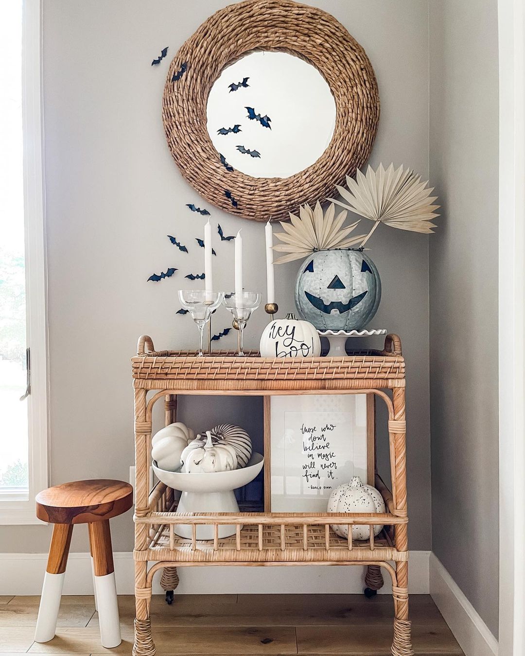 Create a Charming Halloween Display with Neutral Elements