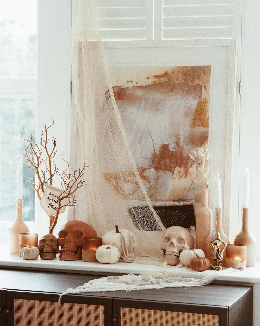 Decorate with Soft Tones and Subtle Halloween Elements