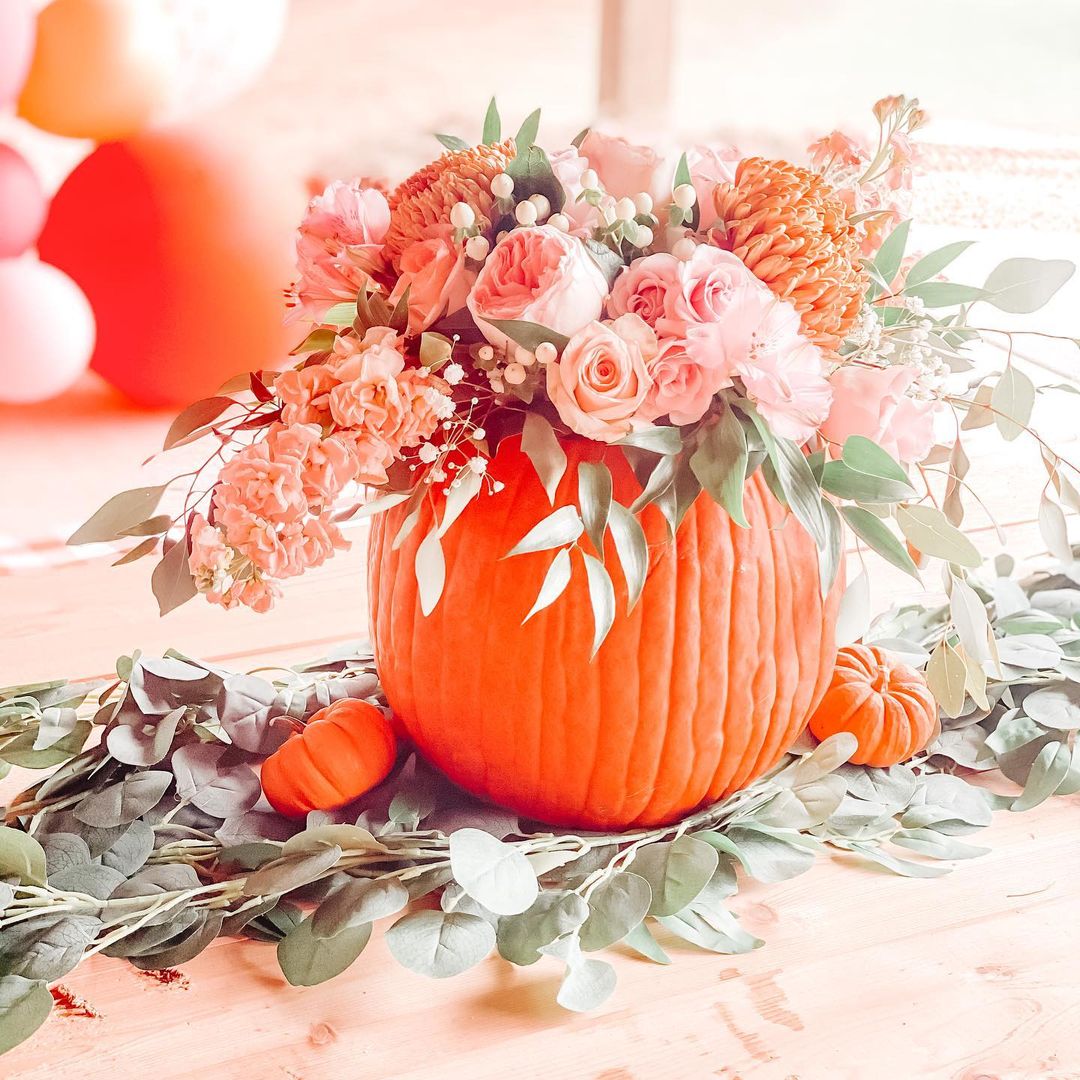 Create a Romantic Pumpkin Floral Centerpiece