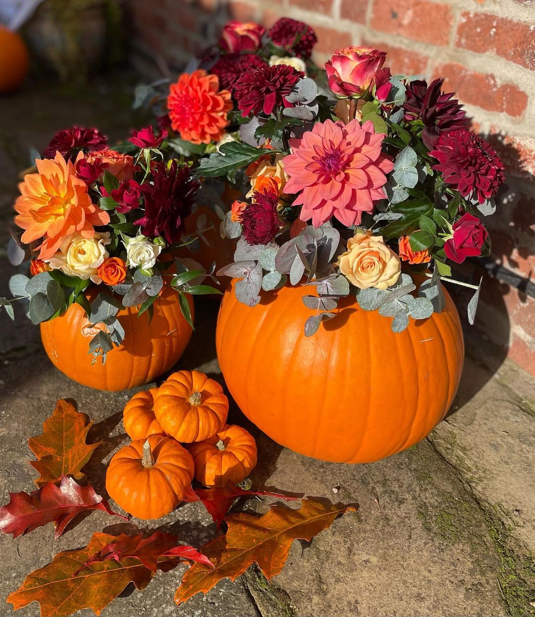 Outdoor Pumpkin Floral Grouping