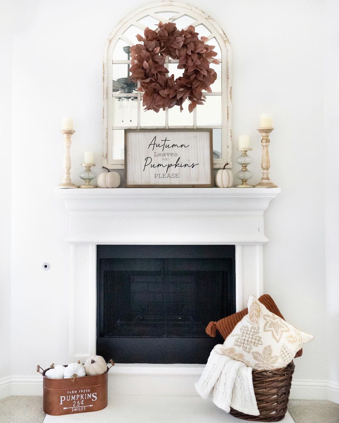 Minimalist Fall Mantel with Subtle Seasonal Touches