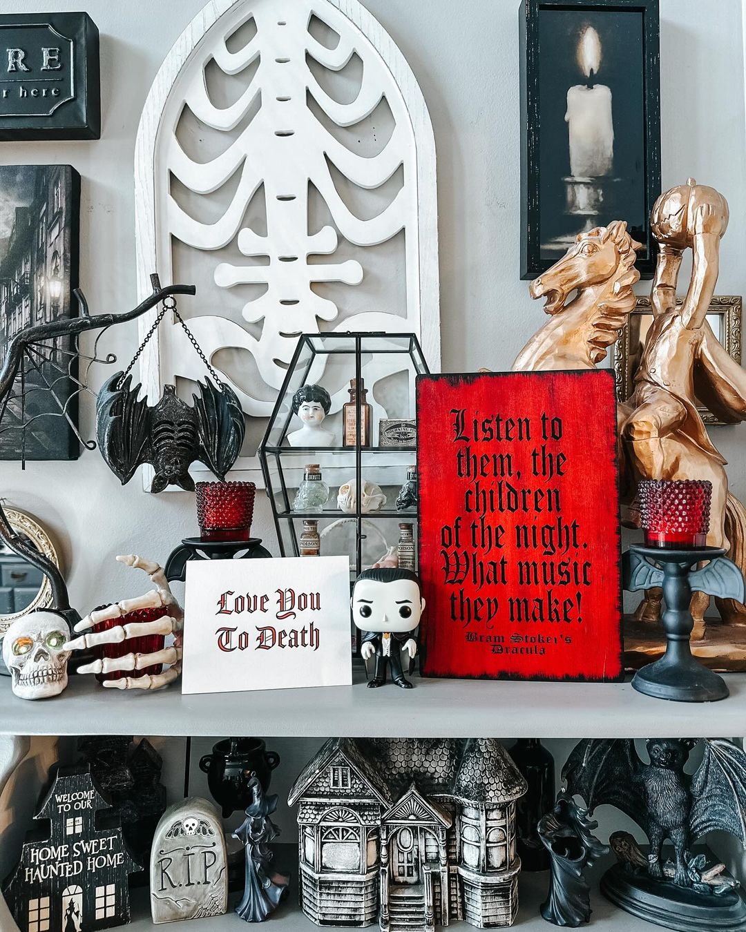 Mix Gothic Literature and Spooky Decor for a Haunting Display