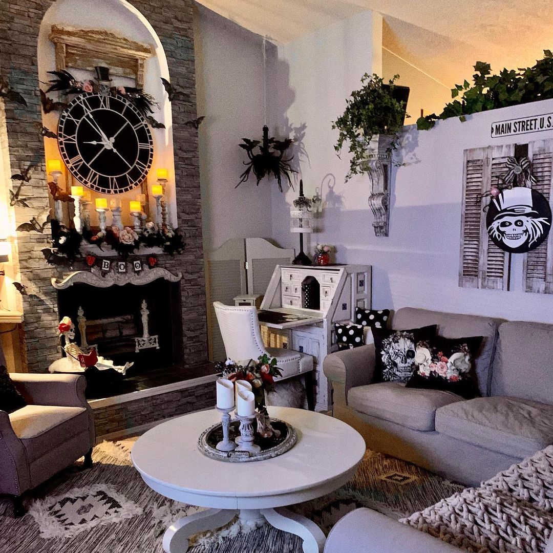 Transform Your Fireplace into a Gothic Halloween Focal Point