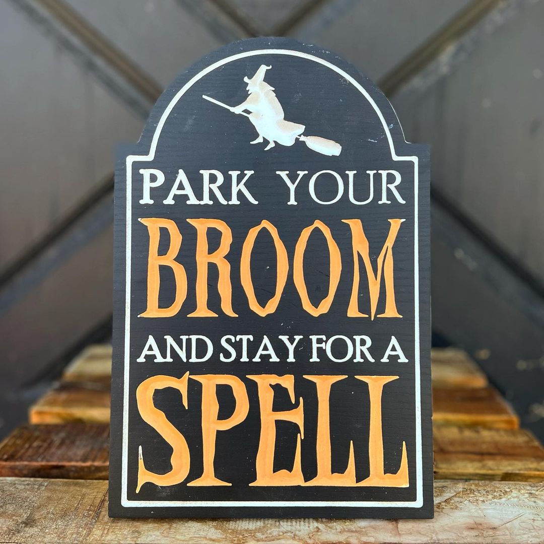  Witchy Welcome Sign with a Playful Invitation