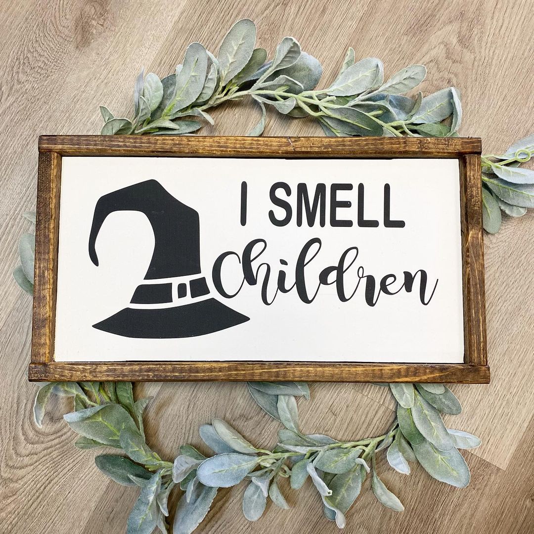 Whimsical Witchy Sign for a Touch of Halloween Humor