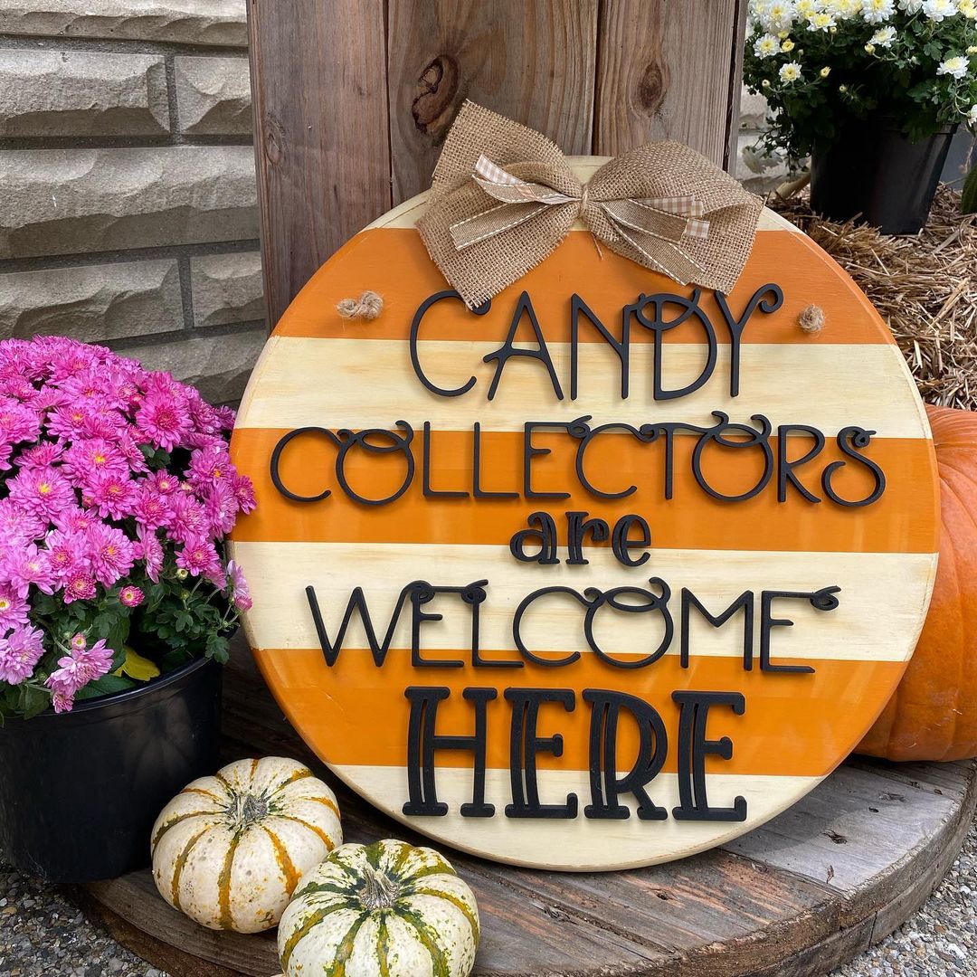 Welcoming Candy Collectors with a Rustic Halloween Charm