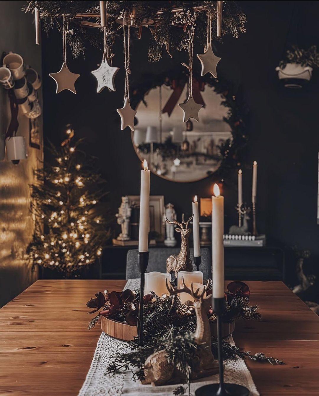 Elegant Dining Table with Subtle Holiday Accents